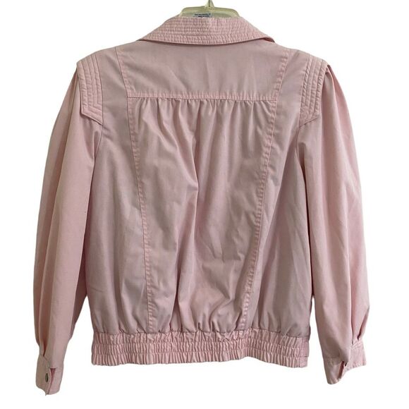 Vintage Misty Valley Pink zippered Barbiecore lightweight jacket - sz MEDUIM - Picture 4 of 6